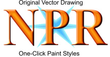 Original Vector Drawing One-Click Paint Styles